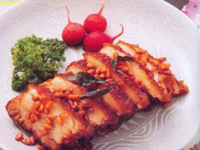 松子熏肉的做法