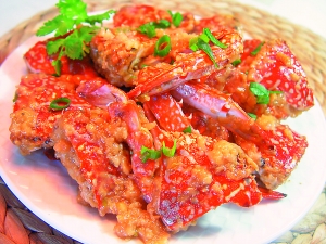 上海名菜:面拖蟹